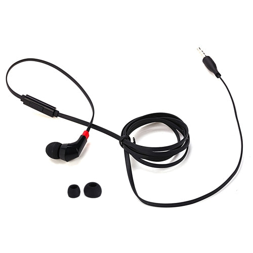 Mono Headset, Hands-free Single Headphone 3.5mm Wired Earbud Earphone w Mic - NWF47