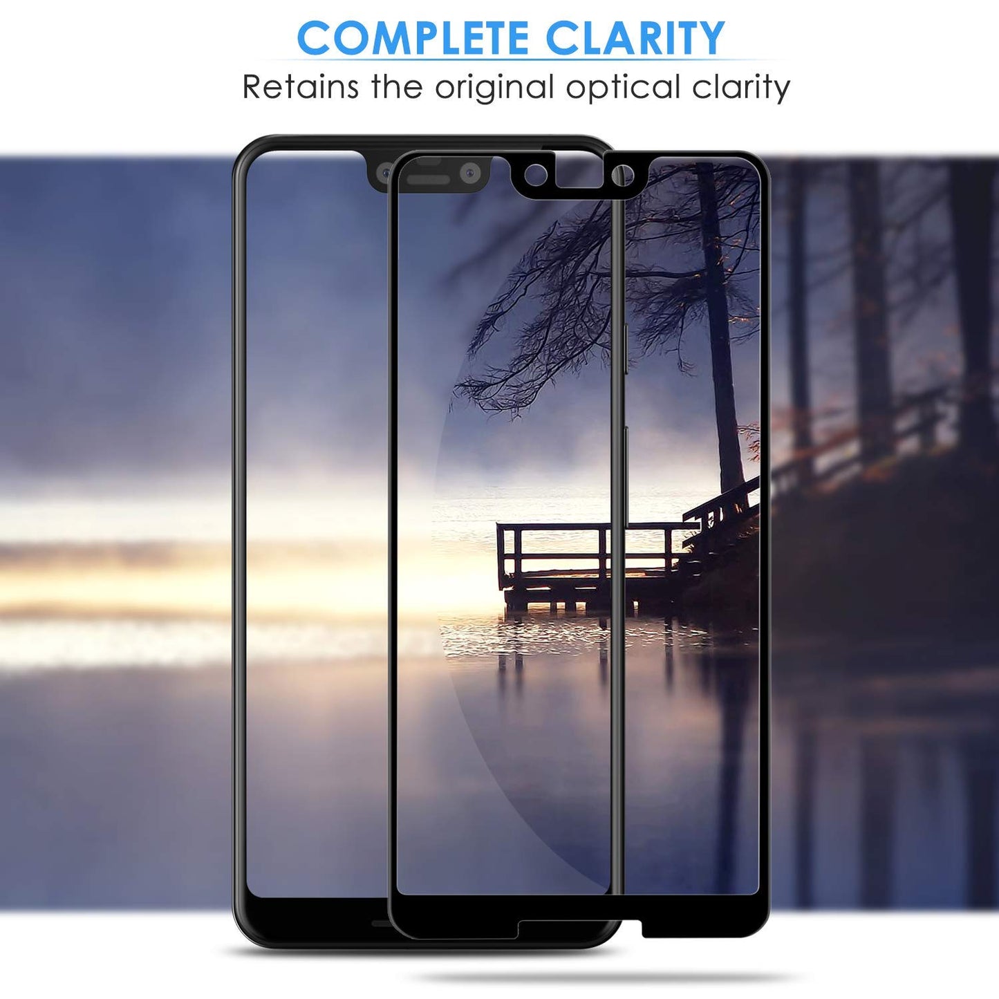 Screen Protector, Bubble Free Full Cover Curved Edge 5D Touch Tempered Glass - NWR56
