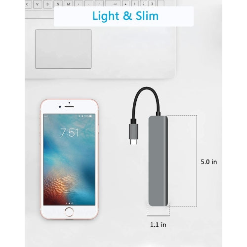 7-in-1 USB-C to 4K HDMI Adapter, TV Video Hub MicroSD Slot Charger Port HDTV Adapter PD Port - NWS78