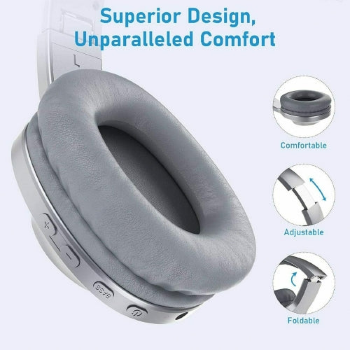 Wireless Headphones, Earphones Hands-free w Mic Headset Foldable - NWCM4