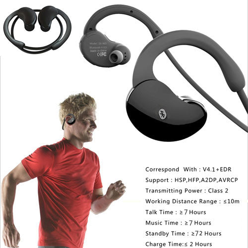 Wireless Headphones, Headset Neckband Folding With Microphone Sports Earphones - NWD15