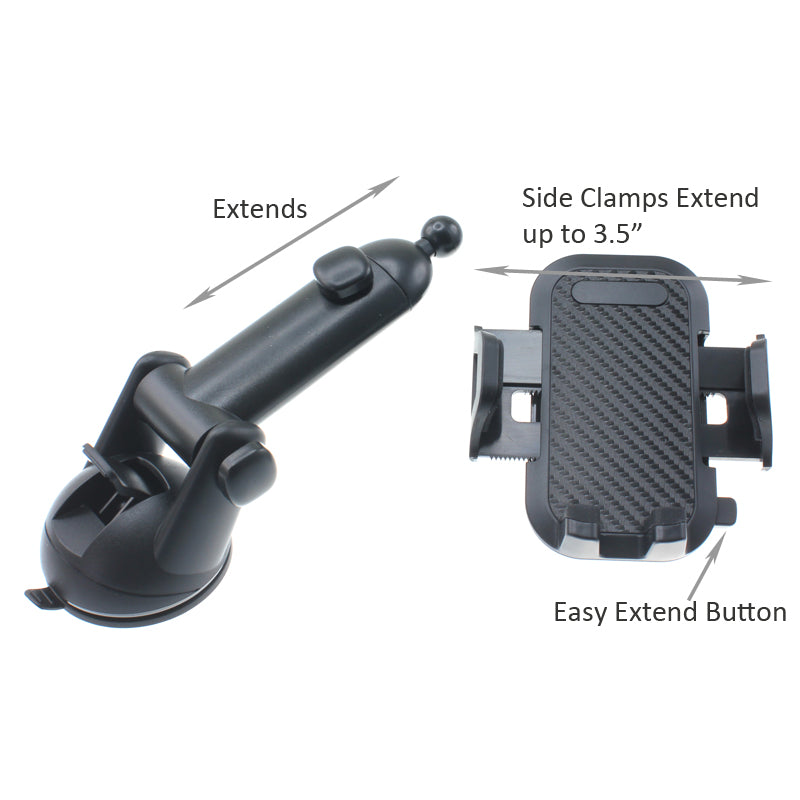 Car Mount, Cradle Telescopic Holder Windshield Dash - NWN98