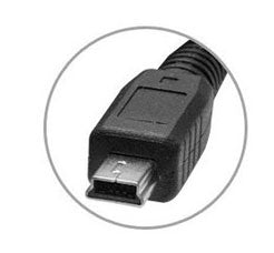 Car Charger, Coiled Adapter Power DC Socket Mini-USB - NWB66
