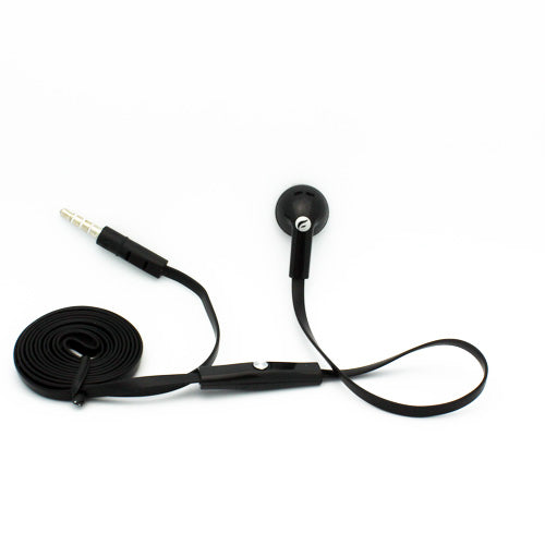 Mono Headset, Flat Headphone 3.5mm Single Earbud Wired Earphone - NWJ88