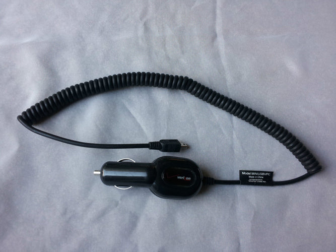 Car Charger, Coiled Adapter Power DC Socket Mini-USB - NWB66