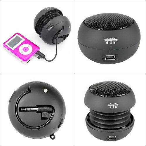 Wired Speaker, Black Rechargeable Multimedia Audio Portable - NWF52