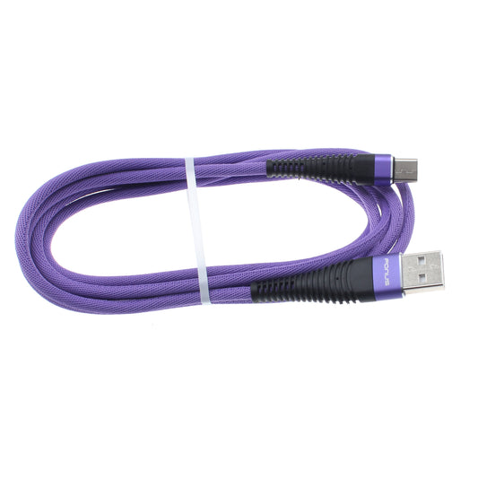 6ft USB Cable, Wire Power Charger Cord Type-C Purple - NWR91