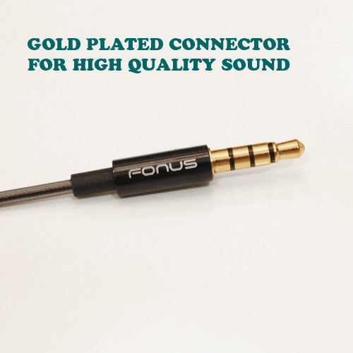 Wired Earphones, Metal Earbuds Headset Handsfree Mic Headphones Hi-Fi Sound - NWG70