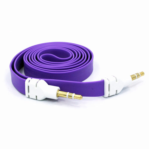 3-Pack Aux Cable , (Blue Purple Orange) Speaker Jack Wire Car Stereo Aux-in 3.5mm Adapter Audio Cord - NWG73