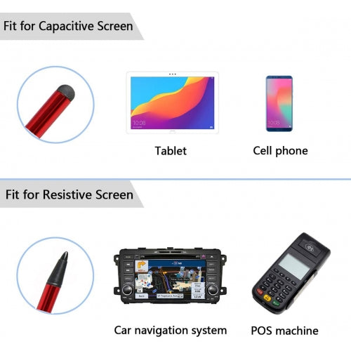 Red Stylus, Lightweight Compact Touch Pen Capacitive and Resistive - NWF73