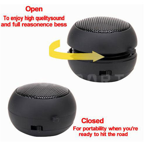 Wired Speaker, Black Rechargeable Multimedia Audio Portable - NWF52