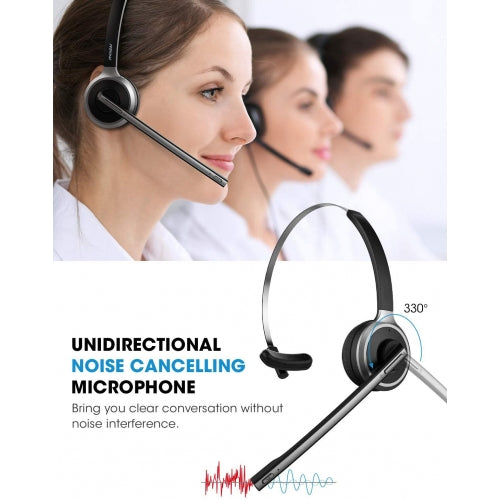 Wireless Headphone, Over-the-Head Earphone Hands-free Headset With Boom Mic - NWL96