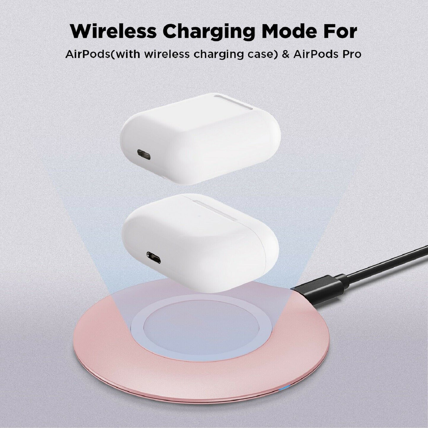 15W Wireless Charger, Quick Charge Slim Charging Pad Pink Fast - NWWH2