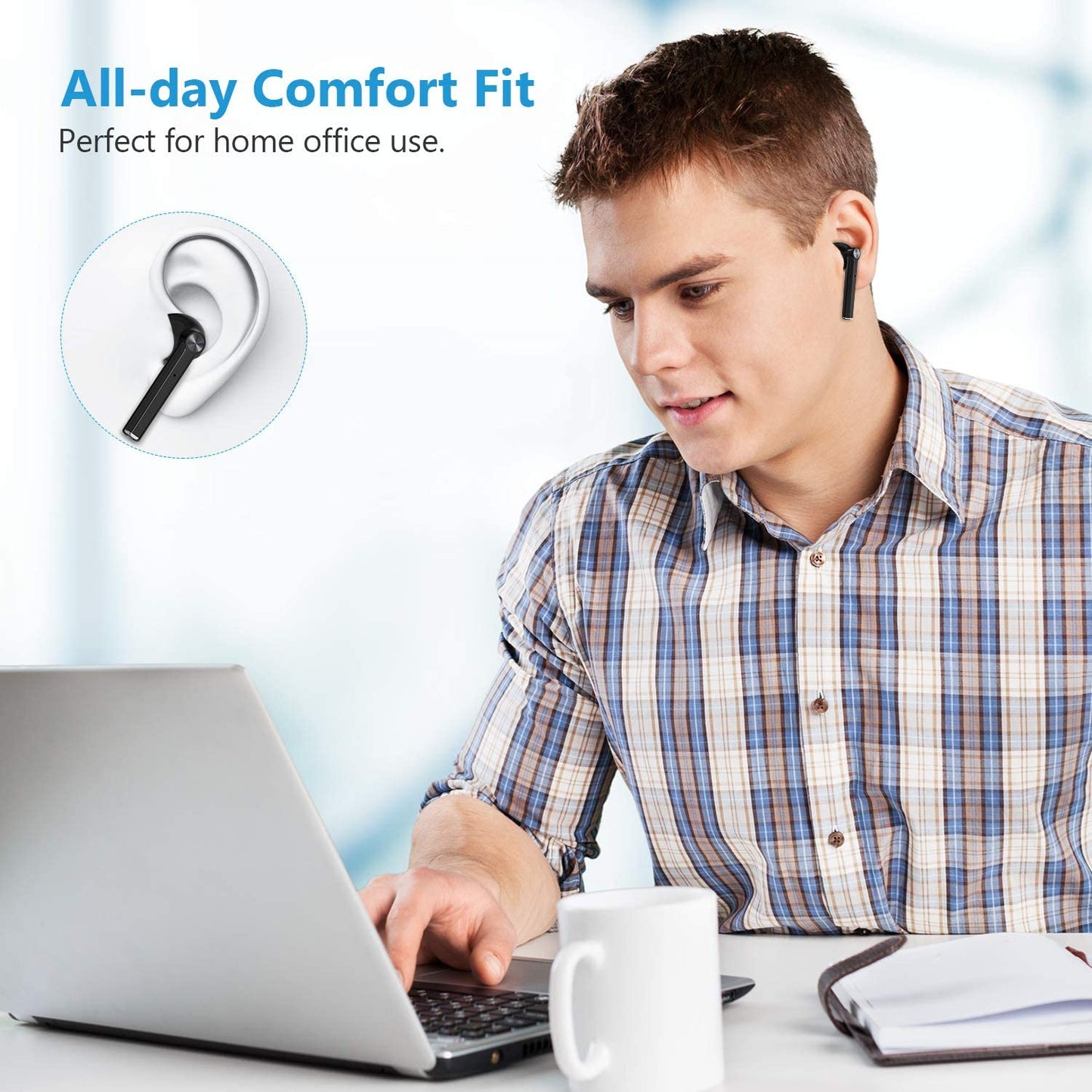 TWS Earphones, Headset True Stereo Headphones Earbuds Wireless - NWXYB