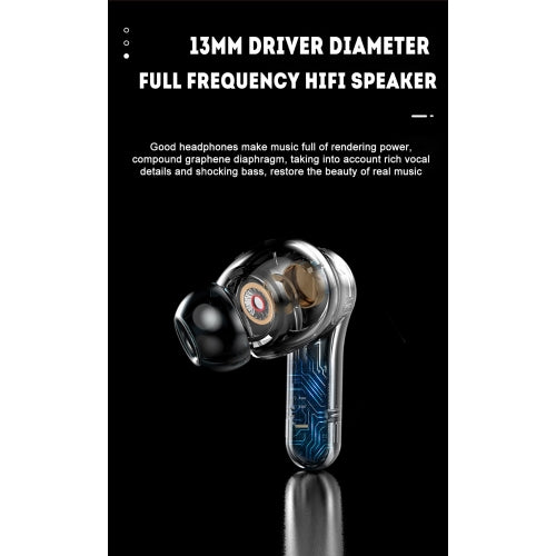 TWS Wireless Earphones, Hands-free Mic Headset True Stereo Headphones ANC Earbuds - NWE70
