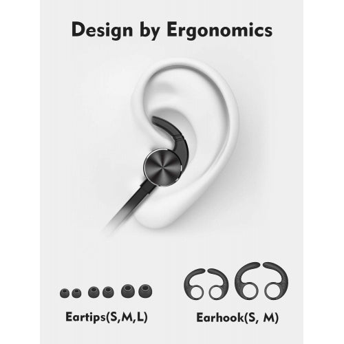 Wireless Earphones, With Microphone Headset Sports Headphones Neckband - NWL84
