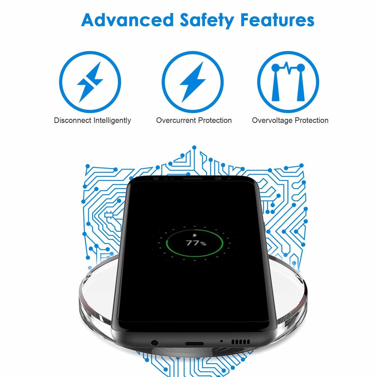 Wireless Charger, Slim Charging Pad 7.5W and 10W Fast - NWV09