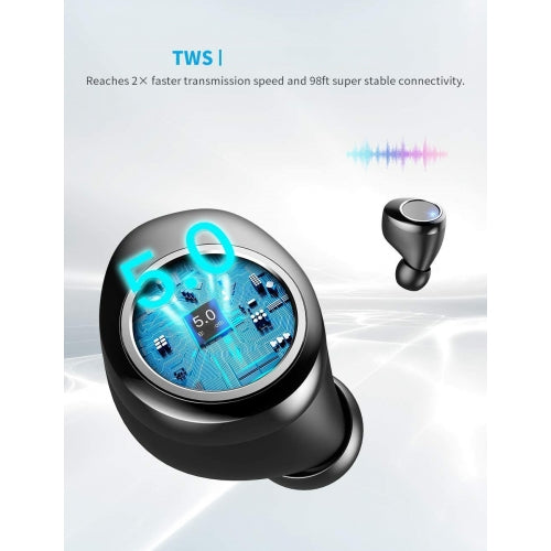 TWS Earphones, Headset True Stereo Headphones Earbuds Wireless - NWTWS1