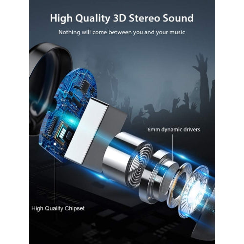 TWS Headphones, Headset True Wireless Stereo Earphones Earbuds Wireless - NWL74