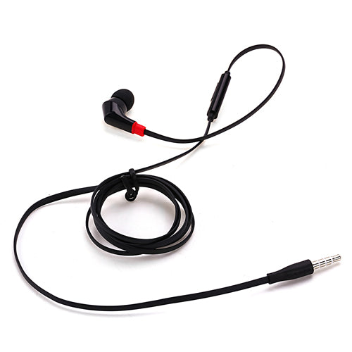 Mono Headset, Hands-free Single Headphone 3.5mm Wired Earbud Earphone w Mic - NWF47