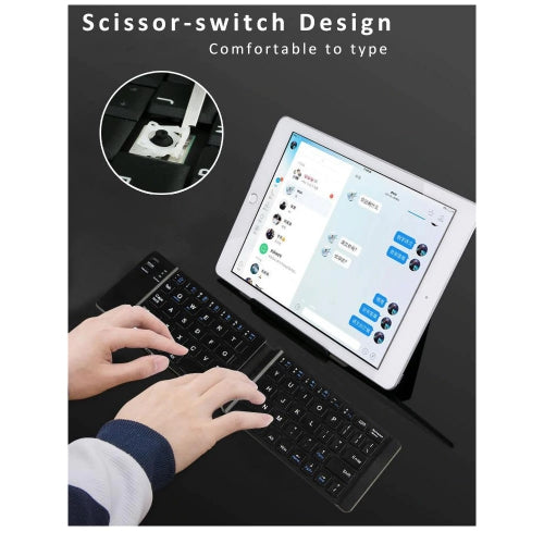 Wireless Keyboard, Compact Portable Rechargeable Folding - NWS37