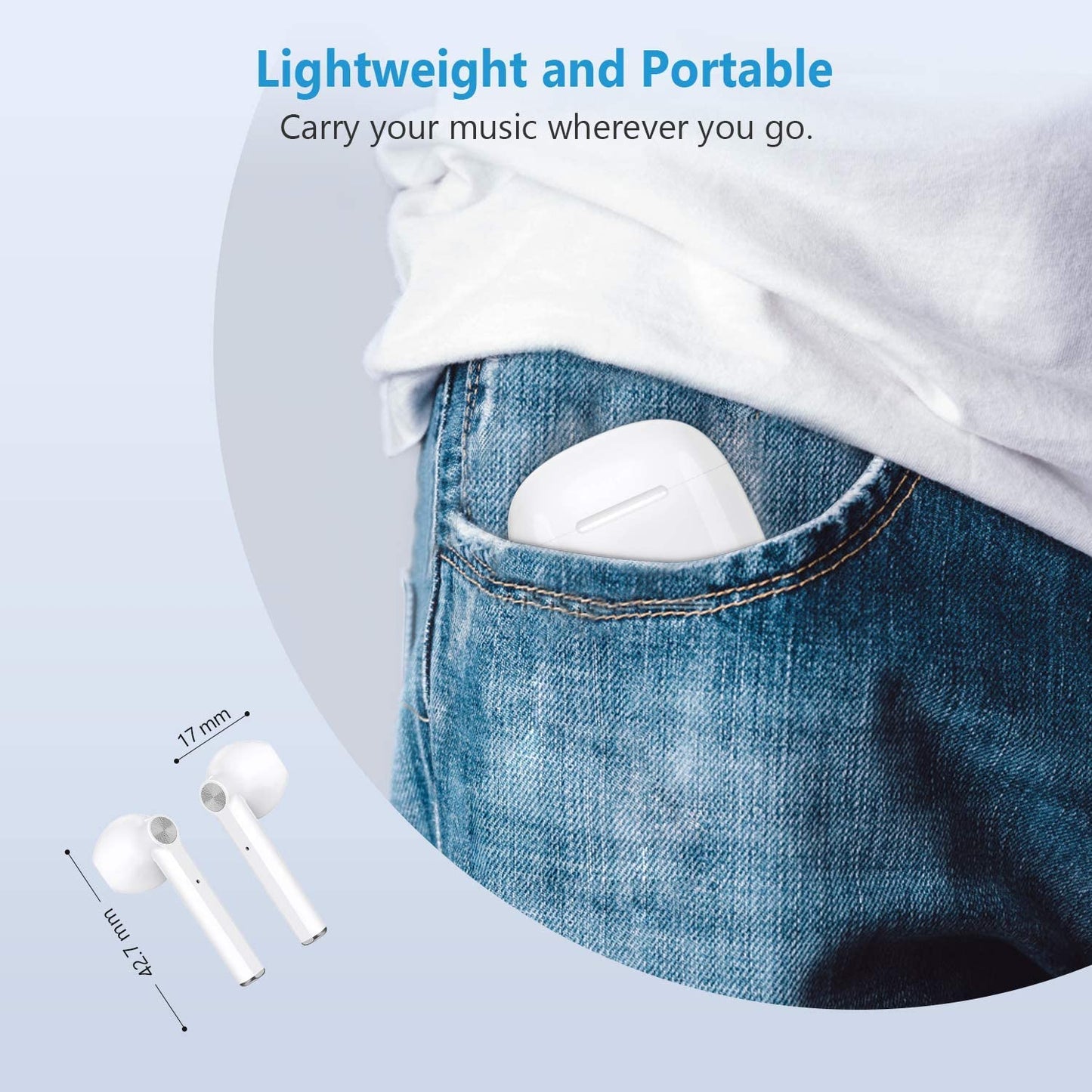 TWS Earphones, Headset True Stereo Headphones Earbuds Wireless - NWXY6