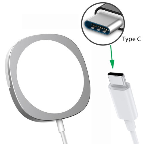 Magnetic Wireless Charger, USB-C Quick Charge Slim Charging Pad 15W Fast - NWE68