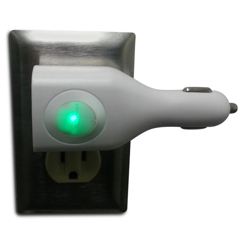 Car Home Charger, DC Socket Adapter Power 2-in-1 2-Port USB - NWM82