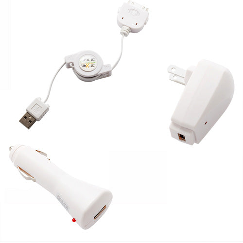 Car Home Charger, AC Plug Adapter Power Retractable USB Cable - NWE64