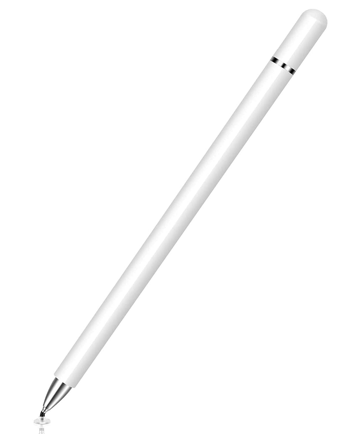 Stylus, White Lightweight Aluminum Fiber Tip Touch Screen Pen - NWZ74 1855-1