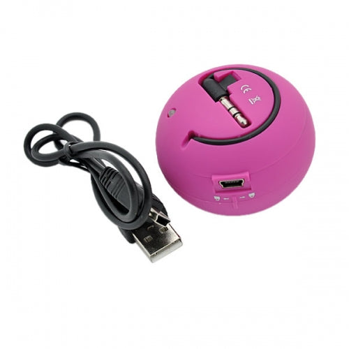 Wired Speaker, Pink Rechargeable Multimedia Audio Portable - NWF84