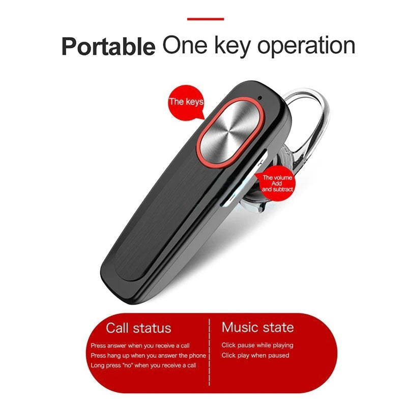 Wireless Earphone, Headset Single Headphone Handsfree Mic Mono Earbud - NWY84
