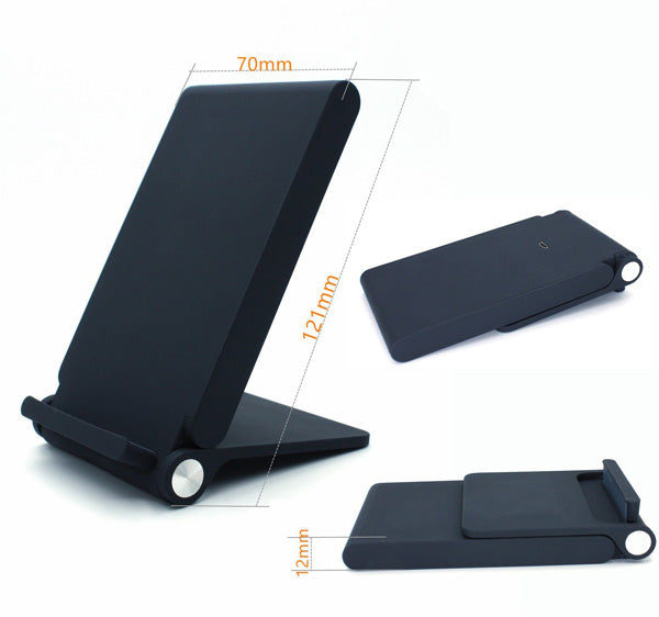 Wireless Charger, Charging Pad 3-Coils Stand Folding 10W Fast - NWK79