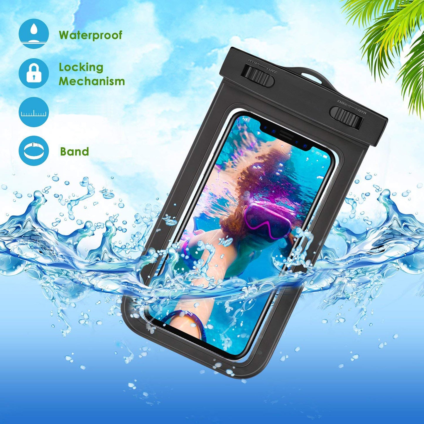 Waterproof Case, Touch Screen Cover Floating Bag Underwater - NWR79