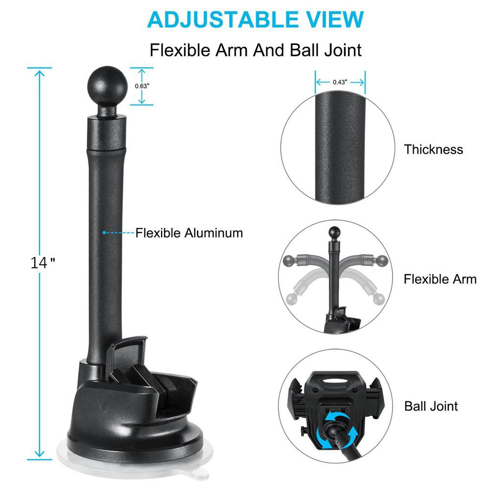 Car Mount, Strong Grip Windshield Dash Holder Magnetic - NWM21