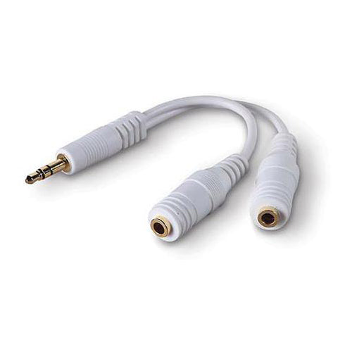 Headphones Splitter, Audio Jack Adaptor Dual Headset Port Earphone Adapter 3.5mm - NWF85