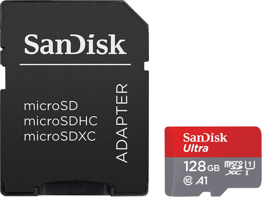 128GB Memory Card, MicroSDXC Class 10 MicroSD High Speed Sandisk Ultra - NWS03