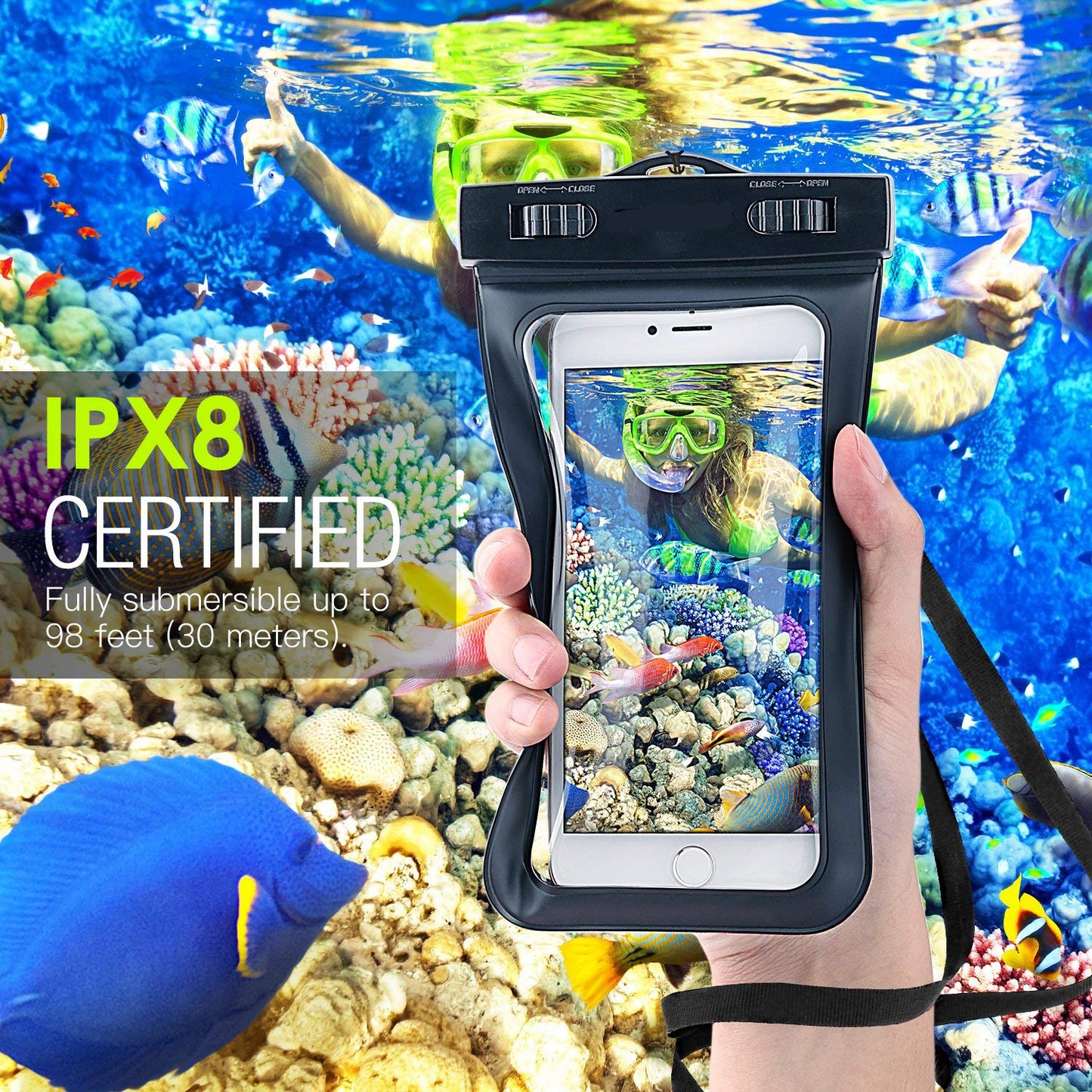 Waterproof Case, Touch Screen Cover Floating Bag Underwater - NWR79