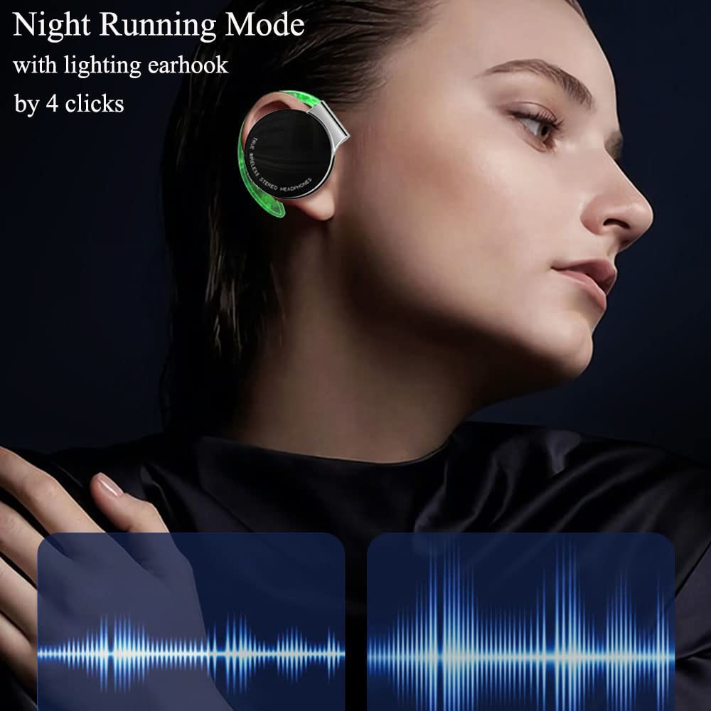 Ear-hook Wireless Earphones, Hands-free Mic Charging Case True Wireless Stereo Over the Ear Headphones TWS Bluetooth Earbuds - NWZ41