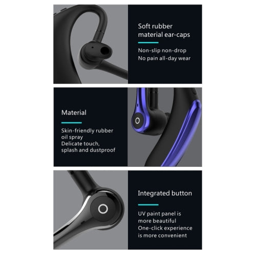 Wireless Earphone, Headset Single Handsfree Headphone Boom Mic Ear-hook - NWE24