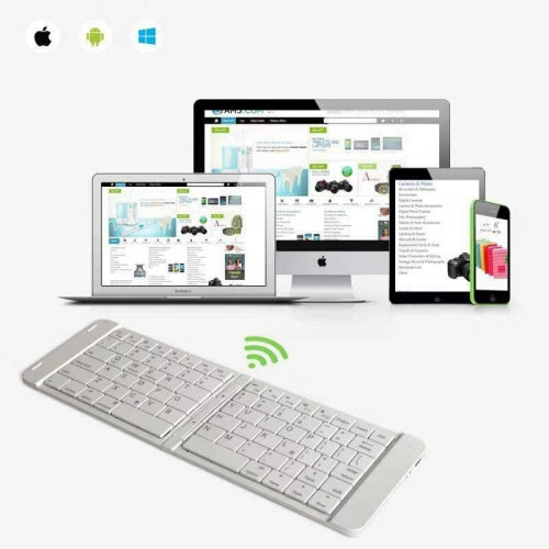 Wireless Keyboard, Compact Portable Rechargeable Folding - NWV26