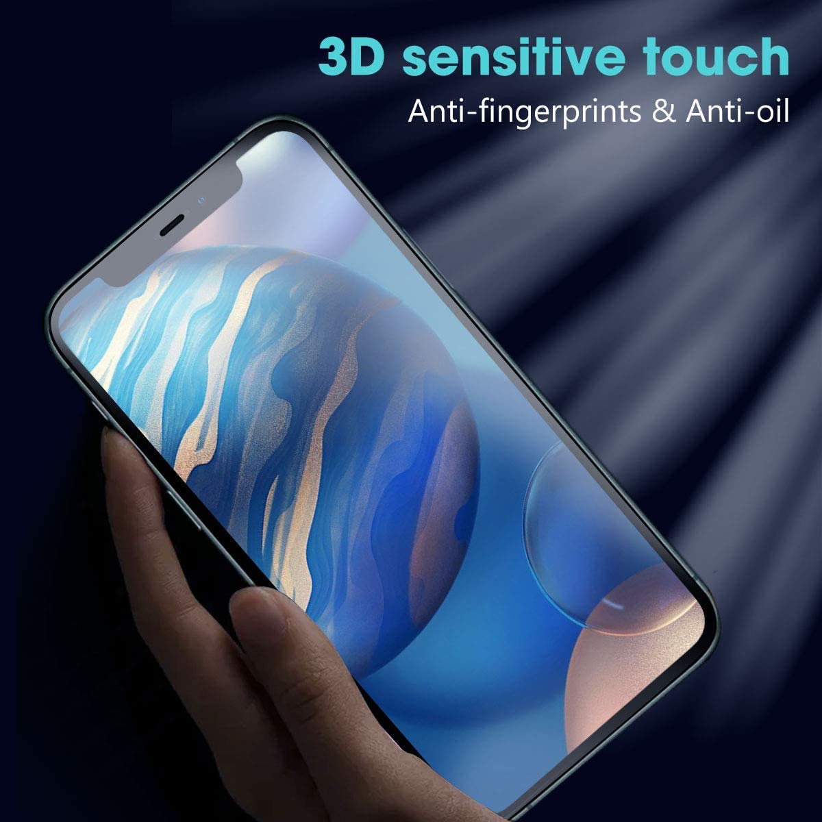 3 Pack Screen Protector, Curved Edge 3D Matte Tempered Glass Anti-Glare - NW3G12