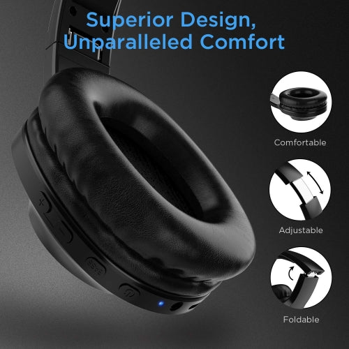 Wireless Headphones, Earphones Hands-free w Mic Headset Foldable - NWL82