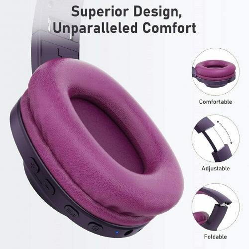 Wireless Headphones, Earphones Hands-free w Mic Headset Foldable - NWCM3