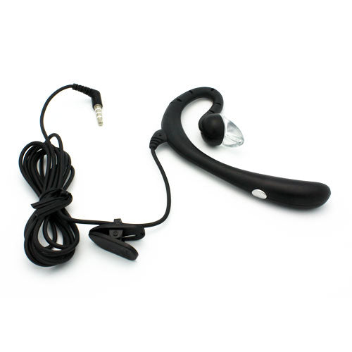 Wired Mono Headset, Hands-free Single Earbud 3.5mm Headphone Earphone w Mic - NWK57