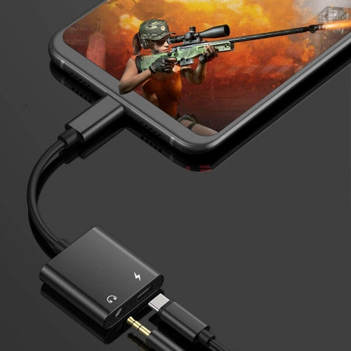 USB-C Headphone Adapter, Mic Support Splitter Charger Port 3.5mm Jack Earphone - NWG76