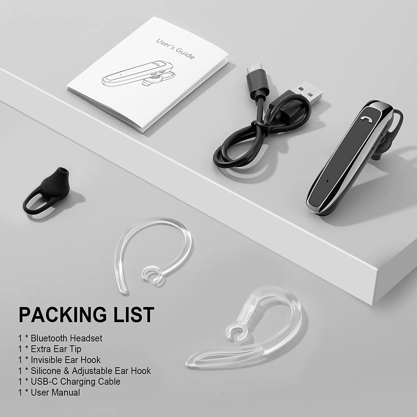 Wireless Earphone , Headset Single Headphone Handsfree Mic Mono Earbud - NWZ71
