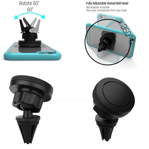 Car Mount, Strong Grip Swivel Dock Holder Air Vent Magnetic - NWM36
