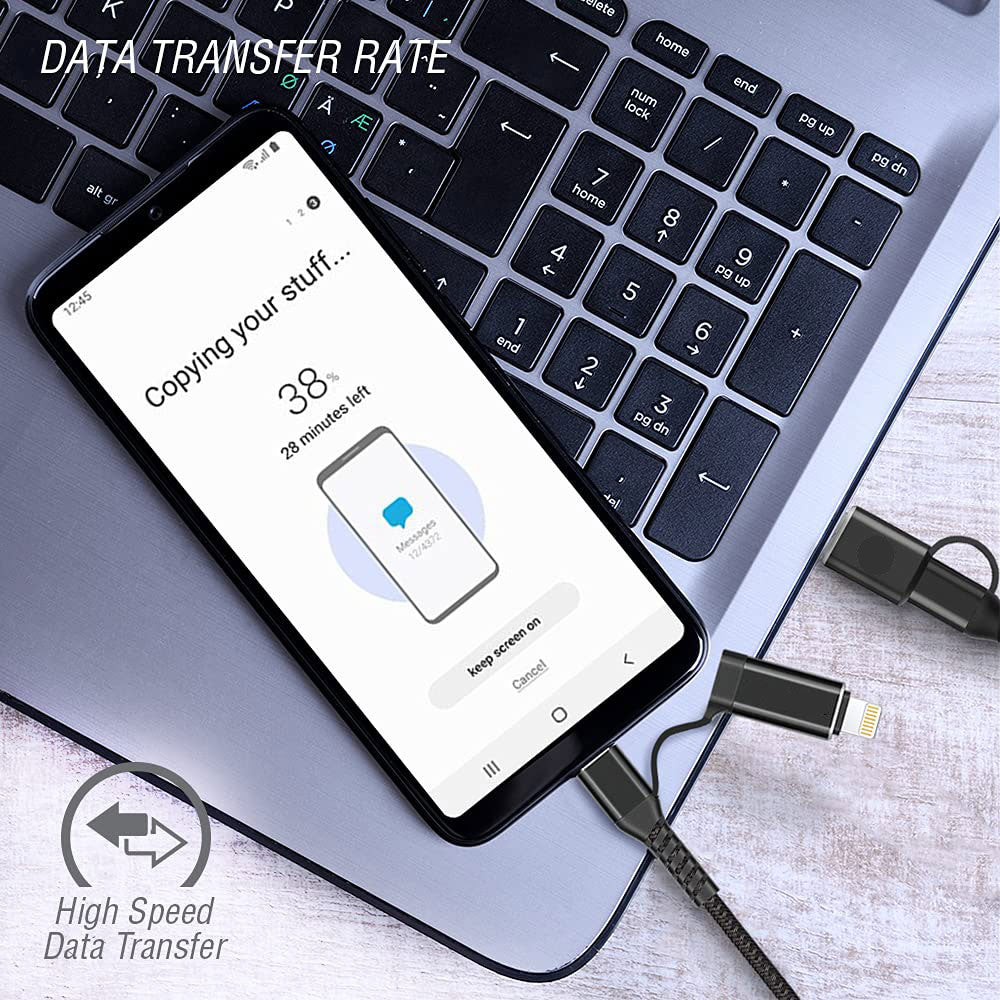 4-in-1 USB-C Cable, USB Wire Power Cord Fast Charger - NWZ48