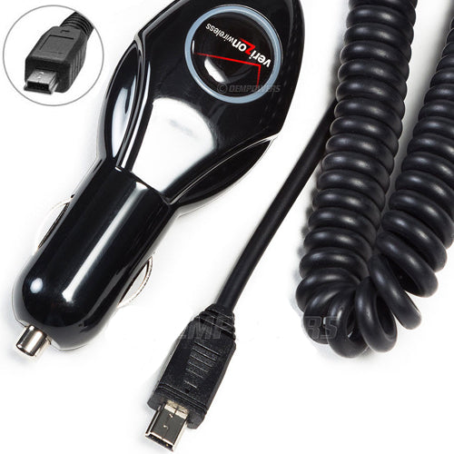 Car Charger, Coiled Adapter Power DC Socket Mini-USB - NWB66